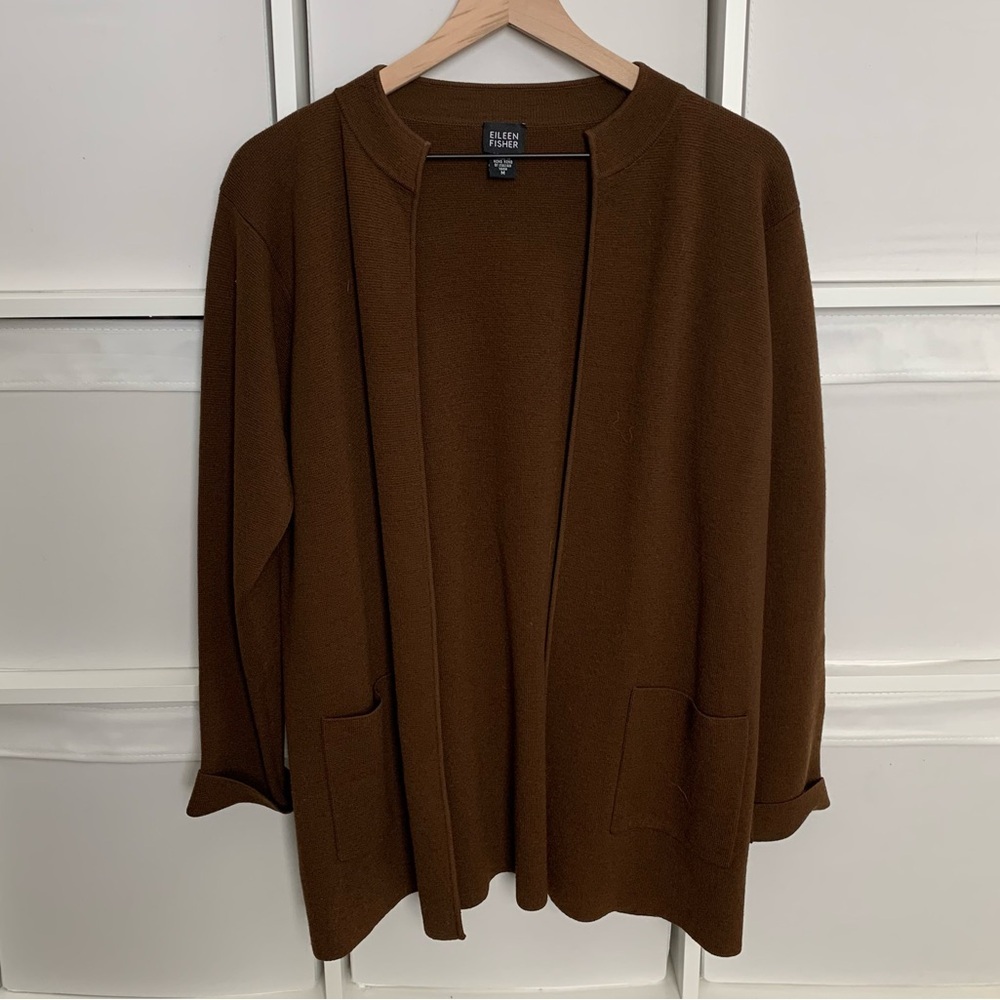 Eileen Fisher Open Cardigan Brown